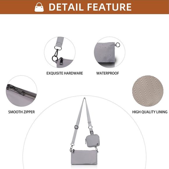 Trendy Crossbody Bags Lhtweht Nylon Shoulder Bag Waterproof :| - Picture 5 of 7